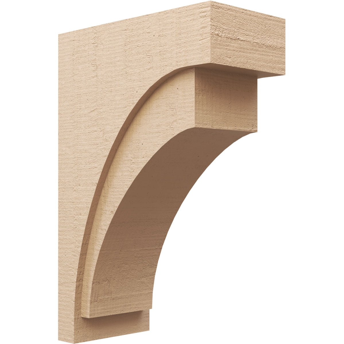 12"W x 24"D x 36"H Classic Rivera Rough Cedar Woodgrain TimberThane Corbel, Primed Tan