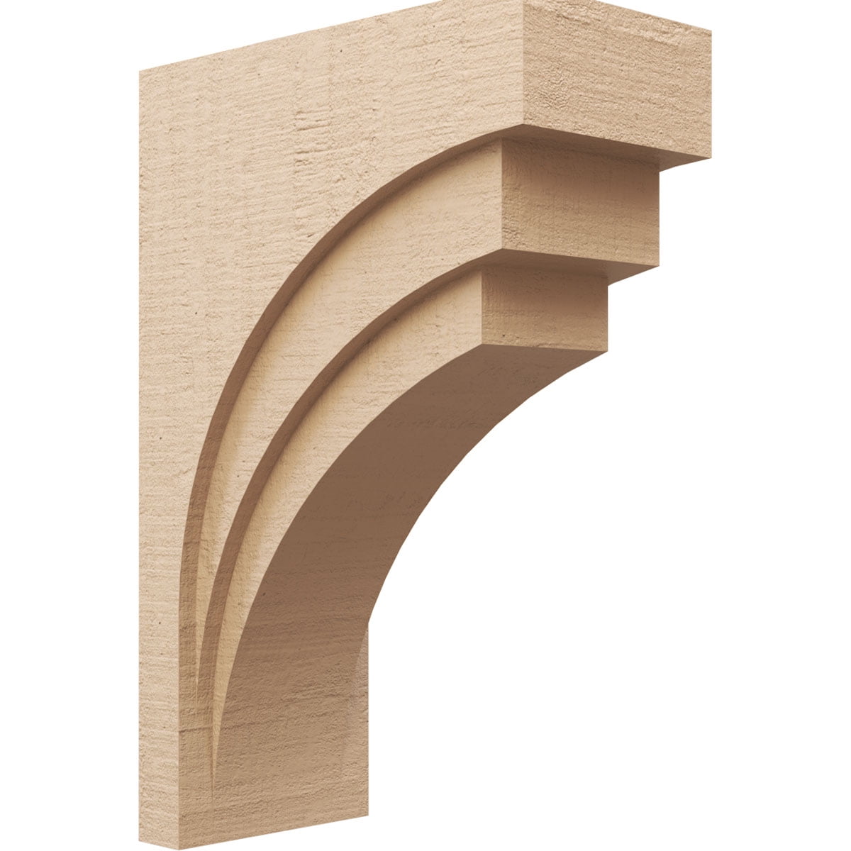 12"W x 24"D x 36"H Classic Rockford Rough Cedar Woodgrain TimberThane Corbel, Primed Tan
