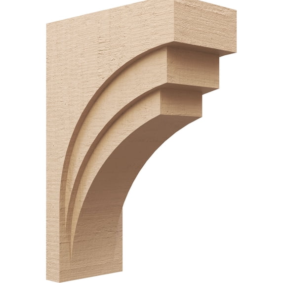 12"W x 24"D x 36"H Classic Rockford Rough Cedar Woodgrain TimberThane Corbel, Primed Tan