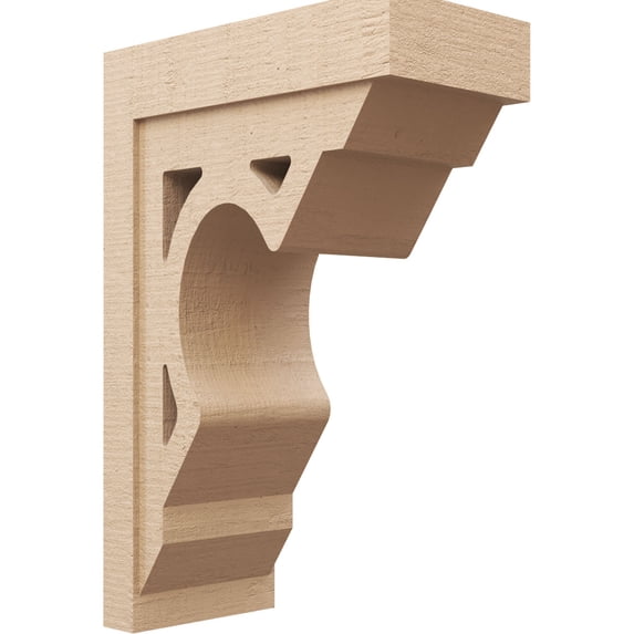 12"W x 24"D x 36"H Classic Sheridan Rough Cedar Woodgrain TimberThane Corbel, Primed Tan