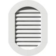 thumbnail image 1 of Ekena Millwork 12"W x 28"H Vertical Round Ended (17"W x 33"H Frame Size): Functional, PVC Gable Vent w/ 1" x 4" Flat Trim Frame, 1 of 14