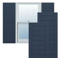 thumbnail image 1 of Ekena Millwork 12"W x 30"H True Fit PVC Horizontal Slat Framed Modern Style Fixed Mount Shutters, Starless Night Blue (Per Pair - Hardware Not Included), 1 of 9