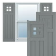 thumbnail image 1 of Ekena Millwork 12"W x 30"H True Fit PVC San Antonio Mission Style Fixed Mount Shutters, Ocean Swell (Per Pair - Hardware Not Included), 1 of 7