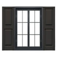 thumbnail image 1 of Ekena Millwork 12"W x 31"H Mid-America Vinyl, Standard Size Williamsburg Double Panel Shutters, w/Installation Shutter-Lok's & Matching Screws (Per Pair), 010 - Musket Brown, 1 of 14