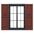 thumbnail image 1 of Ekena Millwork 12"W x 31"H Mid-America Vinyl, Standard Size Williamsburg Double Panel Shutters, w/Installation Shutter-Lok's & Matching Screws (Per Pair), 027 - Burgundy Red, 1 of 14