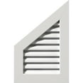 thumbnail image 1 of Ekena Millwork 12"W x 32"H Half Peaked Top Left (17"W x 38 3/4"H Frame Size) 9/12 Pitch: Functional, PVC Gable Vent w/ 1" x 4" Flat Trim Frame, 1 of 14