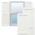 thumbnail image 1 of Ekena Millwork 12"W x 33"H True Fit PVC Two Panel Chevron Modern Style Fixed Mount Shutters, Unfinished (Per Pair - Hardware Not Included), 1 of 9