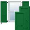 thumbnail image 1 of Ekena Millwork 12"W x 34"H EnduraCore Center Circle Arts & Crafts Shutters, Viridian Green, 1 of 5