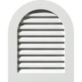 thumbnail image 1 of Ekena Millwork 12"W x 34"H Round Top Gable Vent (17"W x 39"H Frame Size) Functional, PVC Gable Vent with 1" x 4" Flat Trim Frame, 1 of 14