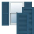 thumbnail image 1 of Ekena Millwork 12"W x 34"H True Fit PVC Two Equal Louver Shutters, Sojourn Blue (Per Pair - Hardware Not Included), 1 of 11