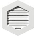 thumbnail image 1 of Ekena Millwork 12"W x 34"H Vertical Peaked Gable Vent (17"W x 38 3/4"H Frame Size) 4/12 Pitch: Functional, PVC Gable Vent w/ 1" x 4" Flat Trim Frame, 1 of 14