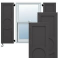 thumbnail image 1 of Ekena Millwork 12"W x 35"H EnduraCore Center Circle Arts & Crafts Shutters, Shadow Mountain, 1 of 5