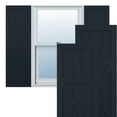 thumbnail image 1 of Ekena Millwork 12"W x 35"H True Fit PVC Center X-Board Farmhouse Fixed Mount Shutters, Starless Night Blue (Per Pair - Hardware Not Included), 1 of 7