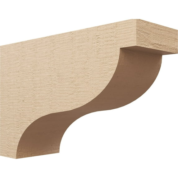 12"W x 36"D x 24"H Classic Garner Rough Cedar Woodgrain TimberThane Corbel, Primed Tan
