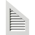 thumbnail image 1 of Ekena Millwork 12"W x 36"H Half Peaked Top Right (17"W x 43 5/8"H Frame Size) 12/12 Pitch: Functional, PVC Gable Vent w/ 1" x 4" Flat Trim Frame, 1 of 14