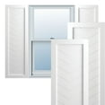 thumbnail image 1 of Ekena Millwork 12"W x 38"H True Fit PVC Single Panel Chevron Modern Style Fixed Mount Shutters, Unfinished (Per Pair - Hardware Not Included), 1 of 9