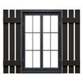 thumbnail image 1 of Ekena Millwork 12"W x 39"H Mid-America Vinyl, Standard Size Three Board Spaced Shutters, w/Installation Shutter-Lok's & Matching Screws (Per Pair), 002 - Black, 1 of 10