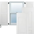 thumbnail image 1 of Ekena Millwork 12"W x 41"H Americraft Two Equal Raised Panel Exterior Real Wood Shutters (Per Pair), White, 1 of 10