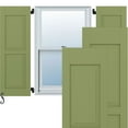 thumbnail image 1 of Ekena Millwork 12"W x 44"H Americraft Two Equal Raised Panel Exterior Real Wood Shutters (Per Pair), Moss Green, 1 of 10