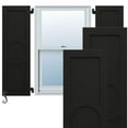 thumbnail image 1 of Ekena Millwork 12"W x 44"H EnduraCore Center Circle Arts & Crafts Shutters, Black, 1 of 5