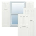 thumbnail image 1 of Ekena Millwork 12"W x 51"H True Fit PVC San Miguel Mission Style Fixed Mount Shutters, Unfinished (Per Pair - Hardware Not Included), 1 of 9