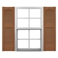 thumbnail image 1 of Ekena Millwork 12"W x 53"H Mid-America Vinyl, TailorMade Cathedral Top Center Mullion, Open Louver Shutters, w/Installation Shutter-Lok's (Per Pair), 471 - Treated Cedar, 1 of 12