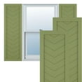 thumbnail image 1 of Ekena Millwork 12"W x 53"H True Fit PVC Single Panel Chevron Modern Style Fixed Mount Shutters, Moss Green (Per Pair - Hardware Not Included), 1 of 9