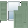 thumbnail image 1 of Ekena Millwork 12"W x 55"H Americraft Two Equal Louver Exterior Real Wood Shutters (Per Pair), Track Green, 1 of 10