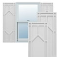 thumbnail image 1 of Ekena Millwork 12"W x 58"H True Fit PVC Shaker Fixed Mount Shutters, White (Per Pair - Hardware Not Included), 1 of 9