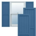 thumbnail image 1 of Ekena Millwork 12"W x 62"H True Fit PVC Farmhouse/Flat Panel Combination Fixed Mount Shutters, Sojourn Blue (Per Pair - Hardware Not Included), 1 of 8