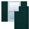 thumbnail image 1 of Ekena Millwork 12"W x 65"H True Fit PVC Two Panel Chevron Modern Style Fixed Mount Shutters, Thermal Green (Per Pair - Hardware Not Included), 1 of 9