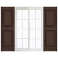 thumbnail image 1 of Ekena Millwork 12"W x 71"H Mid-America Vinyl, Standard Size Williamsburg Double Panel Shutters, w/Installation Shutter-Lok's & Matching Screws (Per Pair), 009 - Federal Brown, 1 of 14
