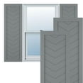 thumbnail image 1 of Ekena Millwork 12"W x 75"H True Fit PVC Single Panel Chevron Modern Style Fixed Mount Shutters, Ocean Swell (Per Pair - Hardware Not Included), 1 of 9
