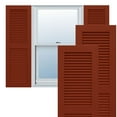 thumbnail image 1 of Ekena Millwork 12"W x 76"H True Fit PVC Two Equal Louver Shutters, Pepper Red (Per Pair - Hardware Not Included), 1 of 11