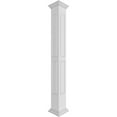 thumbnail image 1 of Ekena Millwork 12"W x 8'H Craftsman Classic Square Non-Tapered, Double Raised Panel PVC Column Kit, Crown Capital & Crown Base, 1 of 9