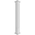 thumbnail image 1 of Ekena Millwork 12"W x 9'H Craftsman Classic Square Non-Tapered, Raised Panel PVC Column Kit, Crown Capital & Crown Base, 1 of 9