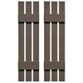 thumbnail image 1 of Ekena Millwork 12 in. W x 52 in. H Builders Edge, TailorMade Three Board Spaced (2 Batten), Board-n-Batten Shutters, Includes Matching Installation Spikes (Per Pair), 385 - French Roast, 1 of 12
