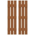 thumbnail image 1 of Ekena Millwork 12 in. W x 59 in. H Builders Edge, TailorMade Three Board Spaced (3 Batten), Board-n-Batten Shutters, Includes Matching Installation Spikes (Per Pair), 471 - Treated Cedar, 1 of 12