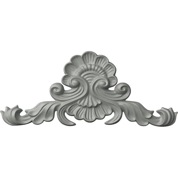 Ekena Millwork 13 1/2"W x 5 3/4"H x 1/2"P Edwards Sunflower and Leaves Onlay with Scrolls