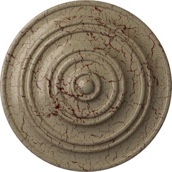 Ekena Millwork 13 1/4"OD x 1/2"P Classic Ceiling Medallion (Fits Canopies up to 4 1/8"), Hand-Painted Gobi Desert Crackle