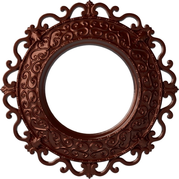 Ekena Millwork 13 1/4"OD x 6 5/8"ID x 1 1/8"P Orrington Ceiling Medallion (Fits Canopies up to 6 5/8"), Hand-Painted Antique Copper