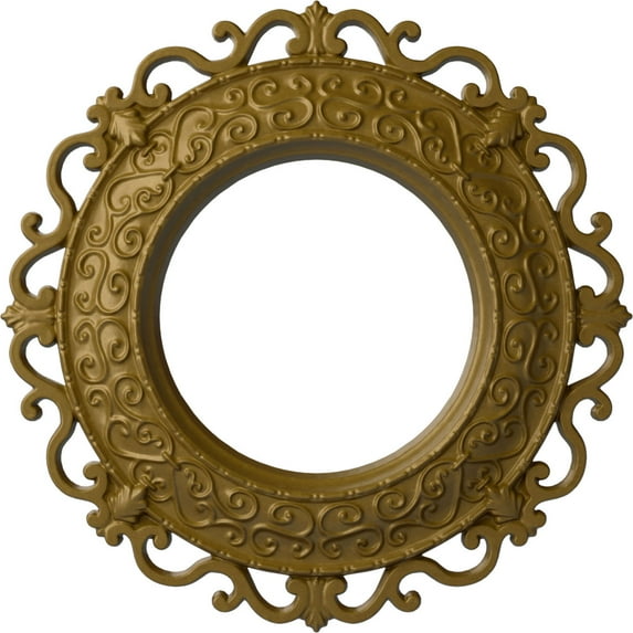 Ekena Millwork 13 1/4"OD x 6 5/8"ID x 1 1/8"P Orrington Ceiling Medallion (Fits Canopies up to 6 5/8"), Hand-Painted Gold