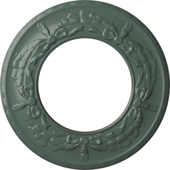Ekena Millwork 13 1/4"OD x 7 1/8"ID x 7/8"P Salem Ceiling Medallion (Fits Canopies up to 7 1/8"), Hand-Painted Cloud Burst