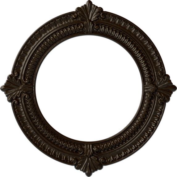 Ekena Millwork 13 1/8"OD x 8"ID x 5/8"P Benson Ceiling Medallion (Fits Canopies up to 8"), Hand-Painted Bronze