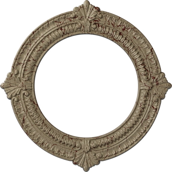 Ekena Millwork 13 1/8"OD x 8"ID x 5/8"P Benson Ceiling Medallion (Fits Canopies up to 8"), Hand-Painted Gobi Desert Crackle