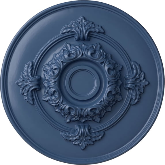 Ekena Millwork 13 3/4"OD x 1"P Monique Ceiling Medallion (Fits Canopies up to 3 3/4"), Hand-Painted Americana