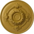 thumbnail image 1 of Ekena Millwork 13 3/4"OD x 1"P Monique Ceiling Medallion (Fits Canopies up to 3 3/4"), Hand-Painted Iridescent Gold, 1 of 6
