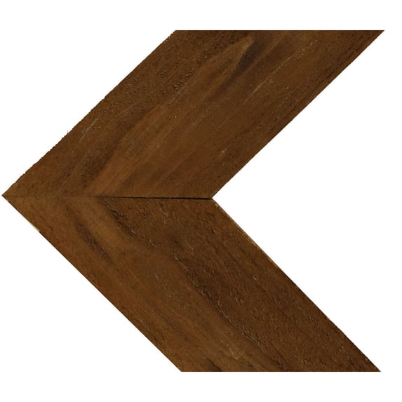 Ekena Millwork 13 3/4"W x 12"H x 3/4"D Vintage Farmhouse 5 1/2" Chevron, Barnwood Decor Collection, Weathered Brown