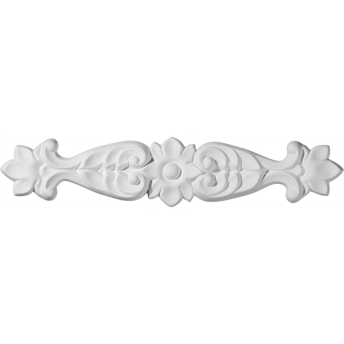 Primed White Polyurethane Flower Center Applique Onlay