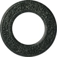thumbnail image 1 of Ekena Millwork 13 3/8"OD x 7 1/2"ID x 3/4"P Blackthorn Ceiling Medallion (Fits Canopies up to 7 1/2"), Hand-Painted Painted Turtle Crackle, 1 of 6
